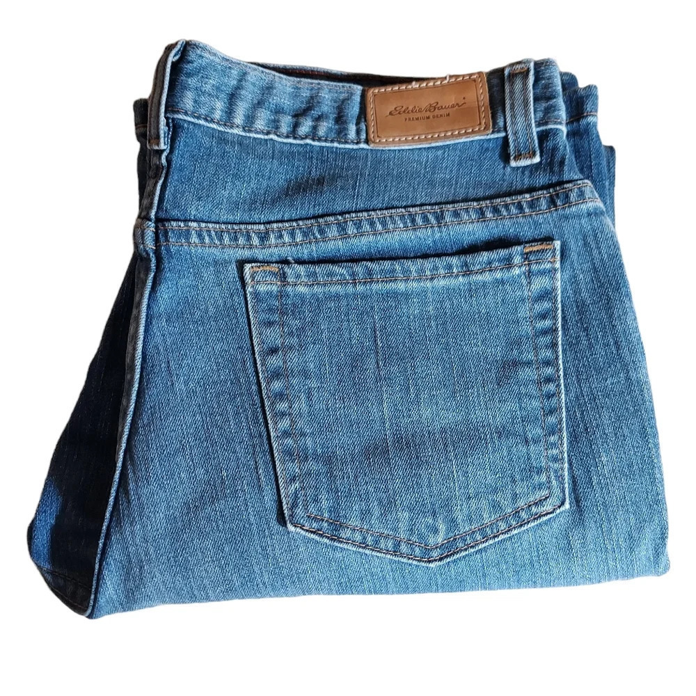 Eddie Bauer Premium‎ Denim Mid Rise Bootcut Jeans Stretch Medium Wash - Picture 10 of 10